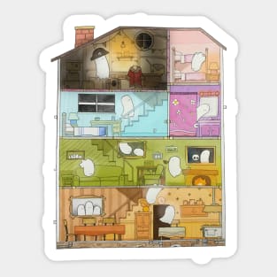 Acutely Haunted House Sticker